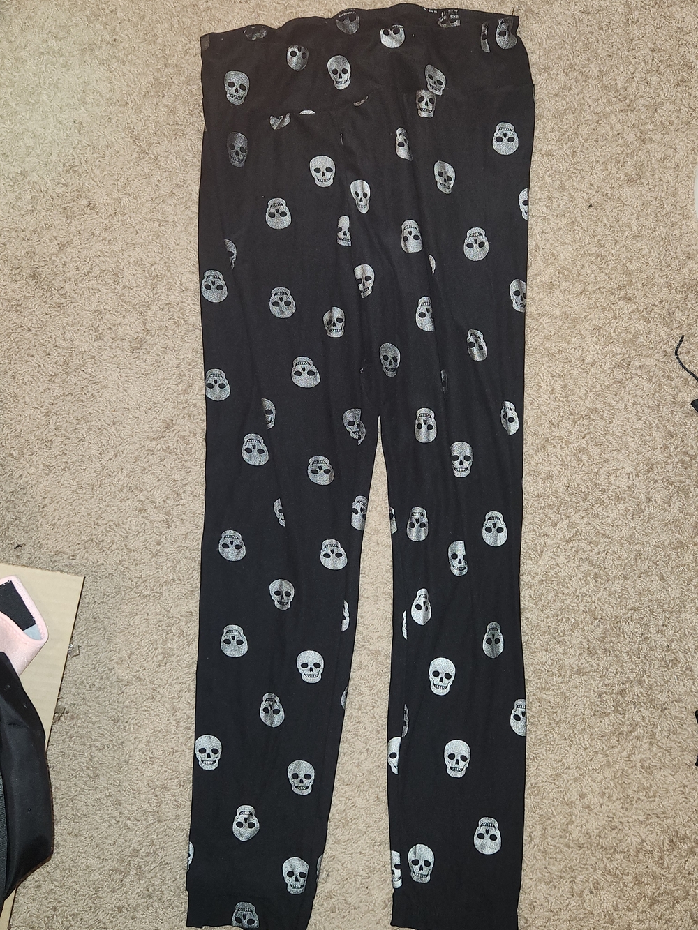 Black Women Skull Print Leggings
